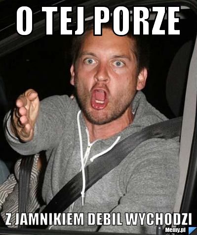 O tej porze z jamnikiem debil wychodzi