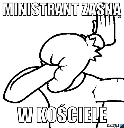 Ministrant zasną w kościele