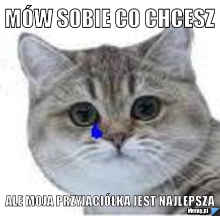 Mów sobie co chcesz ale moja przyjaciółka jest najlepsza