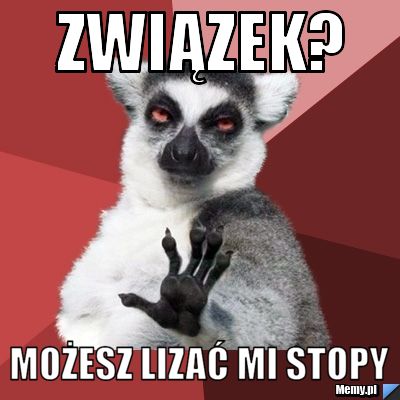 Związek? Możesz lizać mi stopy