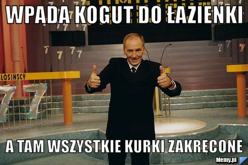 Wpada kogut do łazienki a tam wszystkie kurki zakręcone