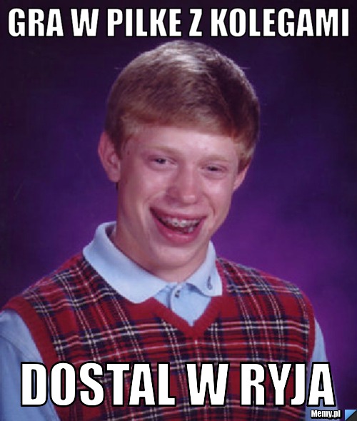 Gra w pilke z kolegami dostal w ryja