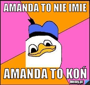 Amanda to nie imie  amanda to Koń