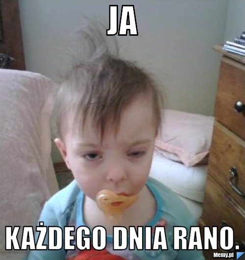 Ja każdego dnia rano.