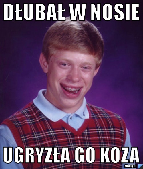 Dłubał w nosie ugryzła go koza