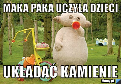 Maka Paka uczyła dzieci układać kamienie