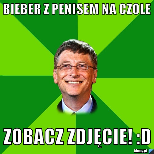 Bieber z penisem na czole zobacz zdjęcie! :D