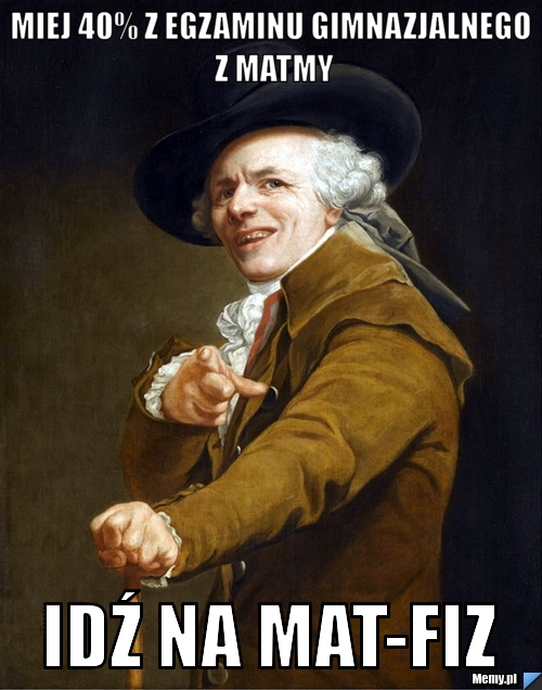 Miej 40% z egzaminu gimnazjalnego z matmy idź na mat-fiz