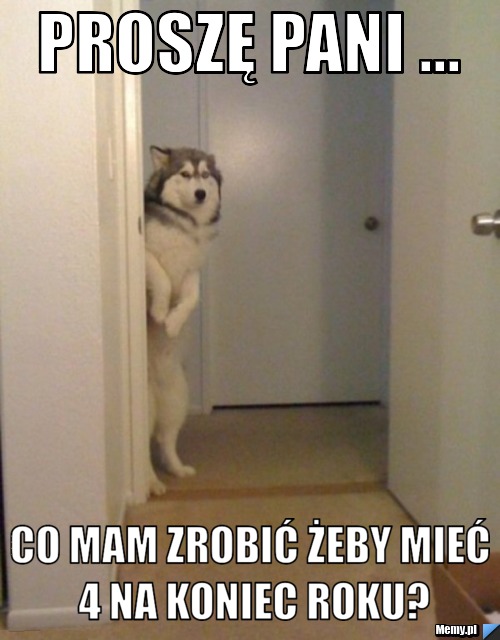 Proszę pani ... Co mam zrobić żeby mieć 4 na koniec roku?