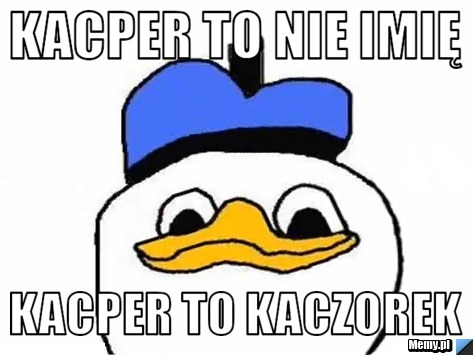 Kacper to nie imię Kacper to kaczorek