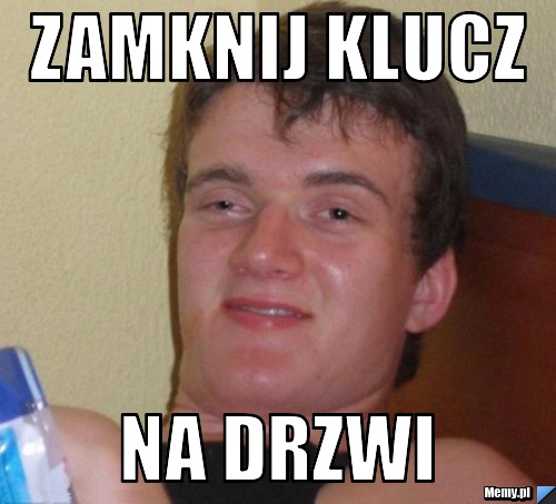 Zamknij klucz na drzwi