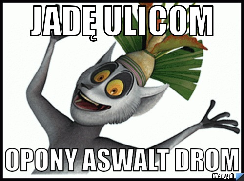 Jadę ulicom opony aswalt drom