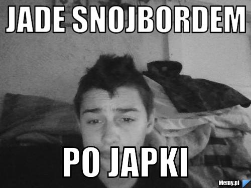 Jade snojbordem Po Japki