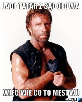 Jadł tatar z sądołowa więc wie co to męstwo