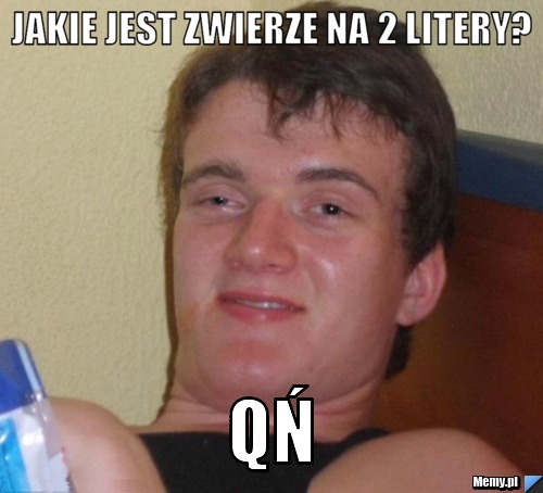 Jakie jest zwierze na 2 litery? QŃ