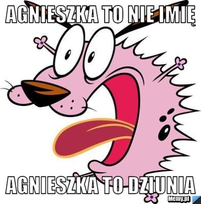 Agnieszka to nie imię Agnieszka to dziunia