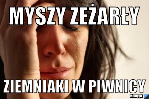 Myszy zeżarły ziemniaki w piwnicy