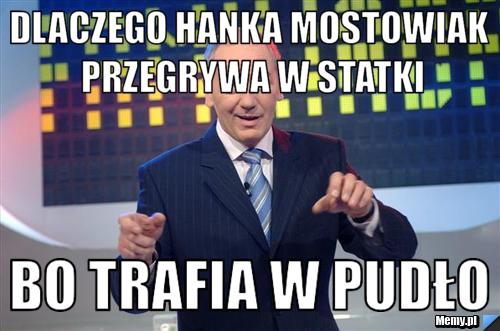 Dlaczego hanka mostowiak przegrywa w statki bo trafia w pudło