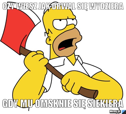 Czy wiesz jak drwal się wydziera gdy mu omsknie się siekiera