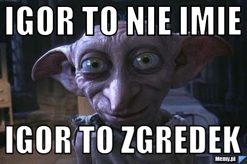 Igor to nie imie Igor to zgredek