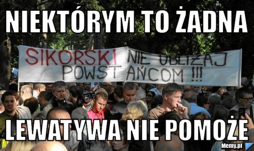 Niektórym to żadna lewatywa nie pomoże