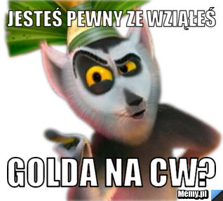 Jesteś pewny ze wziąłeś  golda na cw?