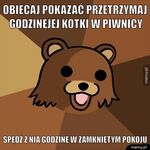 Obiecaj pokazać przetrzymaj godzinęjej kotki w piwnicy spędź z nią godzinę w zamkniętym pokoju