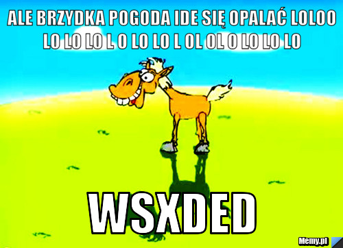 Ale brzydka pogoda ide się opalać loloo lo lo lo l o lo lo l ol ol o lo lo lo  wsxded