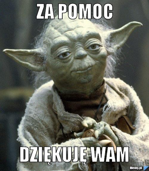 ZA POMOC DZIĘKUJĘ WAM