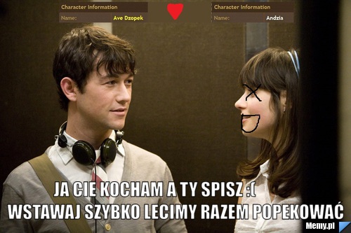  Ja Cie Kocham a ty spisz :(              WSTAWAJ SZYBKO lecimy razem popekować 