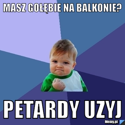 Masz gołębie na balkonie? Petardy uzyj