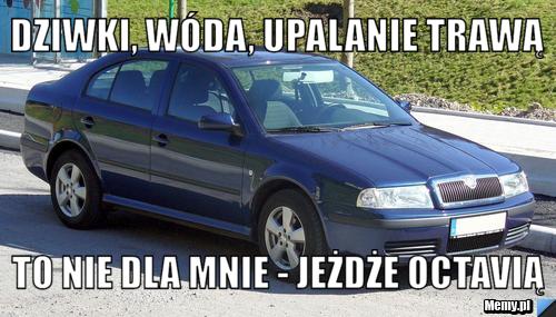 Dziwki, wóda, upalanie trawą To nie dla mnie - jeżdże Octavią