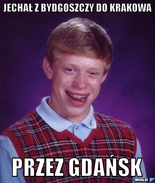Jechał z Bydgoszczy do Krakowa przez Gdańsk