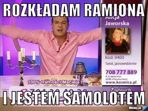 Rozkładam ramiona i jestem samolotem