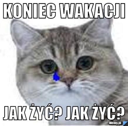 Koniec wakacji jak żyć? jak żyć?