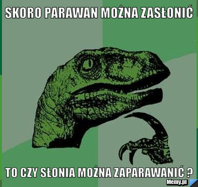Skoro parawan można zasłonić To czy słonia można zaparawanić ?