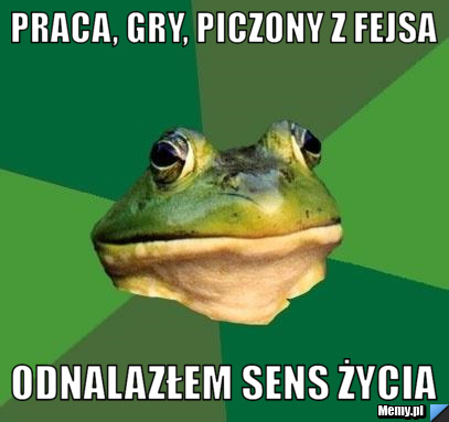 Praca, gry, piczony z fejsa odnalazłem sens życia