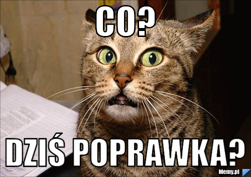 Co? Dziś poprawka?