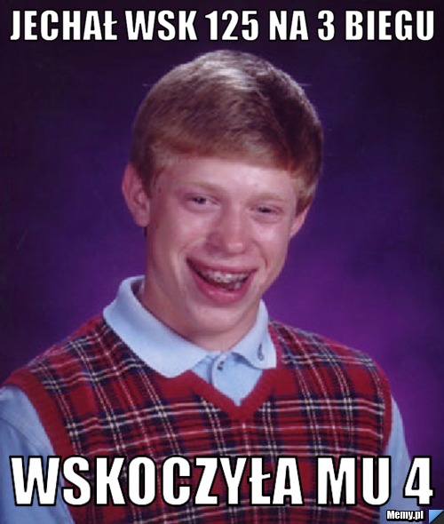 JECHAŁ WSK 125 na 3 biegu Wskoczyła mu 4 