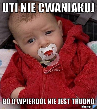 UTI NIE CWANIAKUJ BO O WPIERDOL NIE JEST TRUDNO