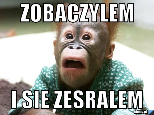 Zobaczylem  i sie zesralem