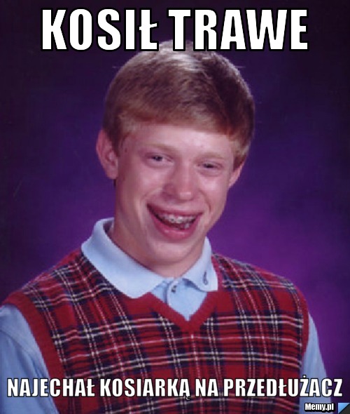Kosił trawe najechał kosiarką na przedłużacz