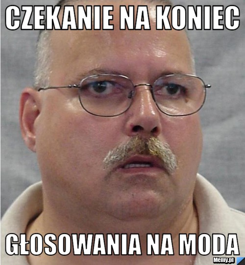 Czekanie na koniec głosowania na moda