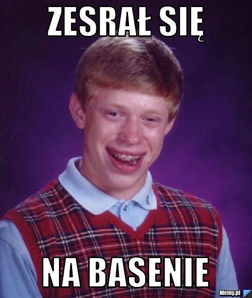 Zesrał się  na basenie 