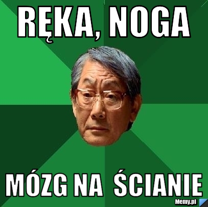 Ręka, noga mózg na  ścianie