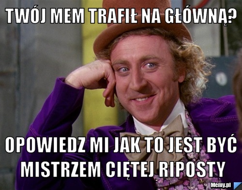 Twój mem trafił na główną? opowiedz mi jak to jest być mistrzem ciętej riposty