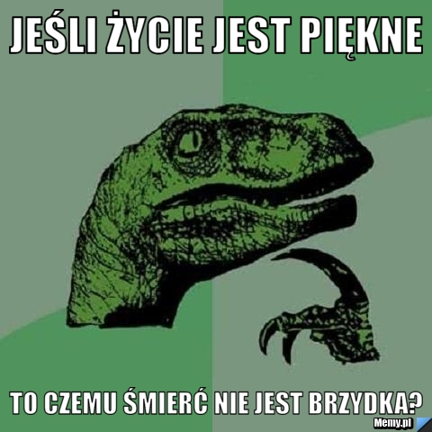 Jeśli życie jest piękne to czemu śmierć nie jest brzydka?