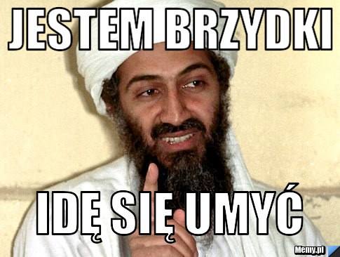 Jestem brzydki Idę się umyć