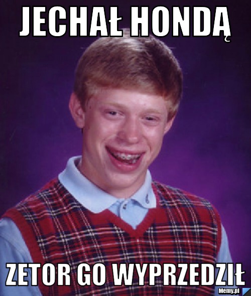 Jechał Hondą Zetor go wyprzedził