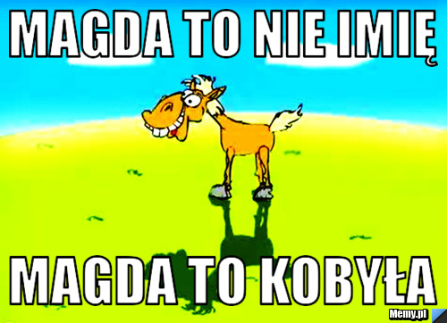 Magda to nie imię magda to kobyła